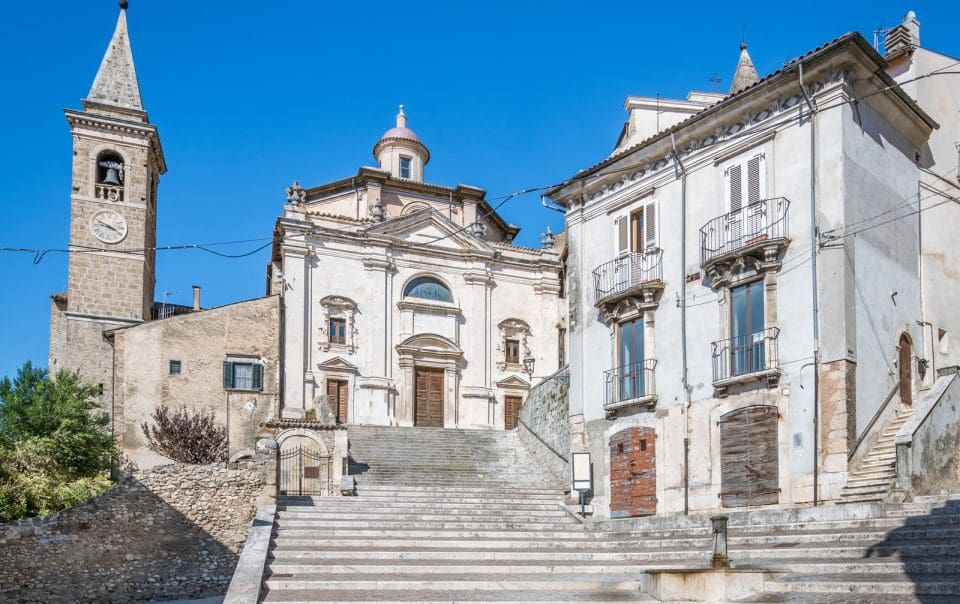Popoli on a summer afternoon, province of Pescara, Abruzzo, central Italy.
